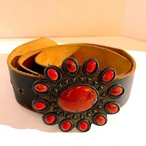 Brave Leather Vintage Distressed Handcrafted Hip/Waist Belt